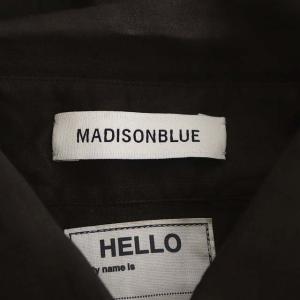 MADISONBLUE リネン シャツ ブラウス シアー 長袖 薄手 XS ダークブラウン