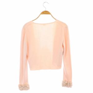 TOCCA シルクニットボレロ カーディガン 長袖 ショート M ピンク