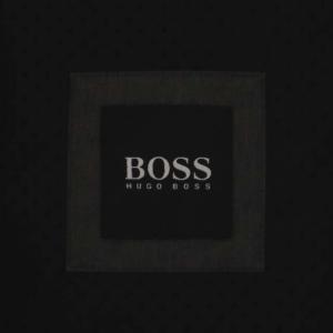 HUGO BOSS ナイロンジャケット 中綿ジャケット ミドル丈 フード収納 48 チャコールグレー