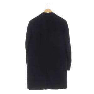 HUGO BOSS ウール チェスターコート ミドル丈 総裏地 IT50 ネイビー