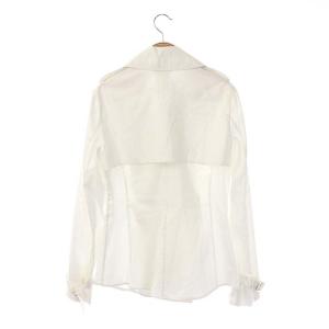 Max Mara シルク混 トレンチデザイン ブラウス シャツ 長袖 36 白 ホワイト