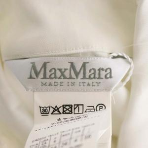 Max Mara シルク混 トレンチデザイン ブラウス シャツ 長袖 36 白 ホワイト