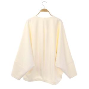 ADORE 22SS ボンディングドルマンノーカラージャケット 38 オフホワイト