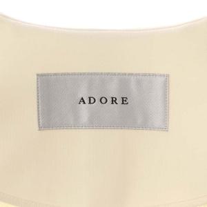 ADORE 22SS ボンディングドルマンノーカラージャケット 38 オフホワイト