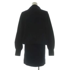 Theory 21AW OLIBIA COZY DRESS ニットドレス ワンピース 長袖 リブ切替 S ブラック