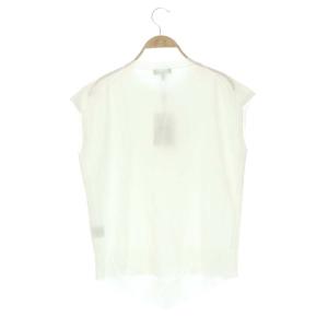 Theory 22SS COMPACT CREPE COCCOM PO プルオーバー ニット カットソー フレンチスリーブ S 白 ホワイト