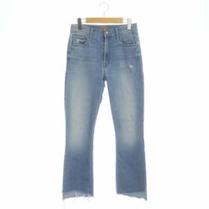THE INSIDER CROP STEP FRAY デニムパンツ ジーンズ フレア カットオフ クロップド ストレッチ ダメージ加工