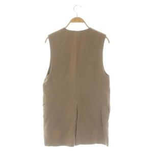 BEAUTY&YOUTH UNITED ARROWS 麻ブレンド カラーレスジレ ベスト リネン混 S ブラウンベージュ