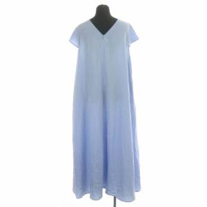 Spick&Span 21SS テントラインドレス ワンピース ロング 半袖 フレア 38 水色 ライトブルー
