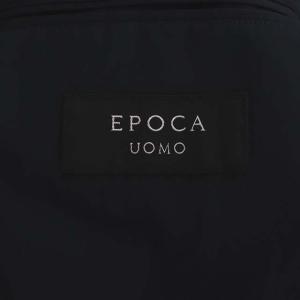 EPOCA UOMO ベルト付き 比翼ボタン シングルコート スプリングコート ロング I46 紺 ネイビー
