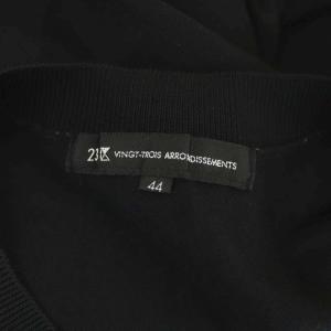 23区 ニット ノースリーブワンピース ロング プルオーバー スリット 44 ブラック