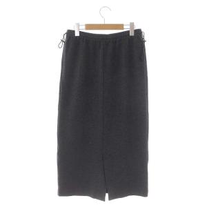ADORE 21AW ストレッチダンボールスカート ロング タイト イージー 38 ダークグレー
