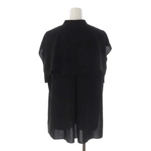 ADORE 22SS イージーポリエステルケープブラウス 38 黒