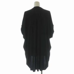 ADORE 21SS ドライタッチスムーストップス カットソー チュニック アシンメトリー スリット 半袖 38 黒 ブラック