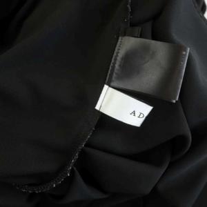 ADORE 21SS ドライタッチスムーストップス カットソー チュニック アシンメトリー スリット 半袖 38 黒 ブラック