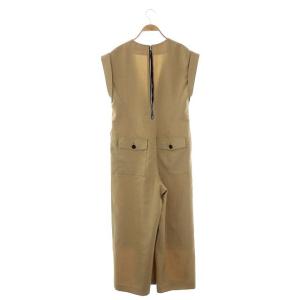 ADORE 22SS ドライオックスAラインコンビネゾン オールインワン Vネック 半袖 ワイドパンツ 36 ライトベージュ