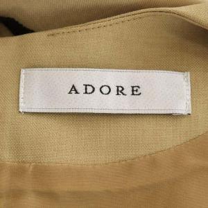 ADORE 22SS ドライオックスAラインコンビネゾン オールインワン Vネック 半袖 ワイドパンツ 36 ライトベージュ