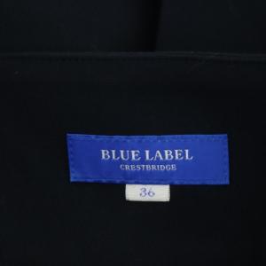 BLUE LABEL CRESTBRIDGE ベルト フレアスカート ミモレ丈 ロング 36 ネイビー
