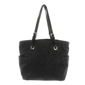 MICHAEL KORS MK トートバッグ モノグラム レザー ブラック