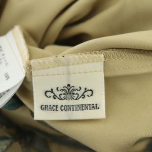 GRACE CONTINENTAL 21SS ボタニカルチュール刺繍スカート フレア ロング フィッシュテール 38 マルチカラー