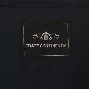 GRACE CONTINENTAL レースモッズコート スプリングコート ロング フード 38 ダークネイビー