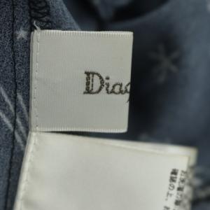 Diagram 21SS ワンピース 半袖 フレア ロング スターモチーフプリント カシュクール ベルトリボン 38 黒 ブラック