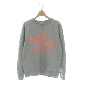 カットソー スウェット トレーナー 長袖 プルオーバー ロゴプリント Vガゼット グレー