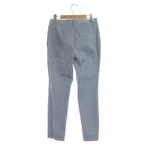 Theory 21SS Crisp Seersucker Treeca 4N クロップドパンツ スキニー ストレッチ チェック XX0 青