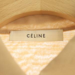 CELINE シャツ シアー シースルー 長袖 38 ベージュ