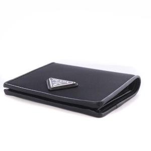 PRADA コンパクトウォレット ナイロン レザー 黒