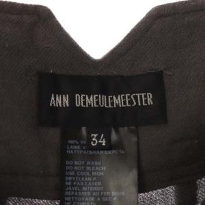 ANN DEMEULEMEESTER ウール テーパードパンツ タック 34 グレー