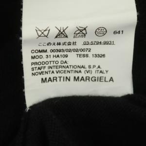 Martin Margiela Vネックニットワンピース ロング 長袖 M ブラック