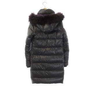 DUVETICA DENEB ダウンコート ラクーンファー アウター 中綿コート フード 38 グレー パープル