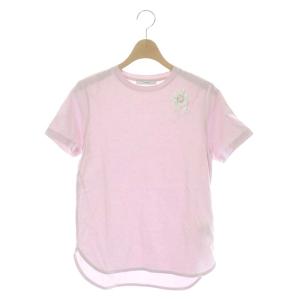 22SS 装飾付きカットソー Tシャツ 半袖 プルオーバー 36 パステルピンク