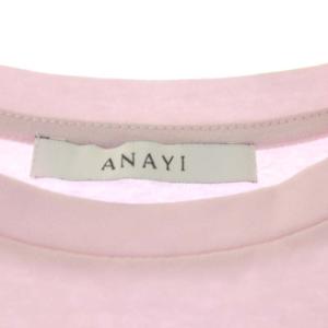 ANAYI 22SS 装飾付きカットソー Tシャツ 半袖 プルオーバー 36 パステルピンク