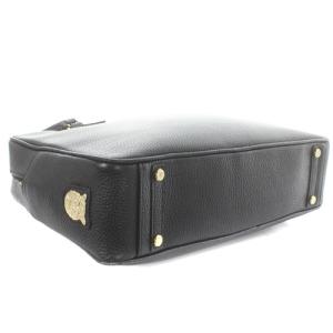 A.D.M.J. シュリンクレザー A4 ボストンバッグ トートバッグ レザー ロゴ 黒 ブラック オレンジ