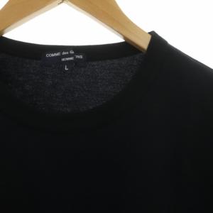 COMME des GARCONS HOMME AD2019 20SS ナイロン切替 Tシャツ カットソー プルオーバー 半袖 L 黒 紺 赤 ブラック ネイビー レッド