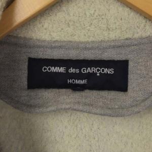 COMME des GARCONS HOMME 19AW スウェット ボア ダブルライダースジャケット L グレー アイボリー