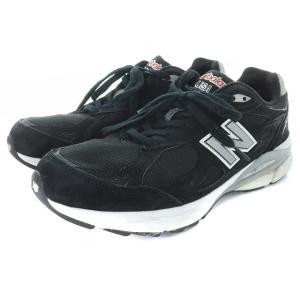 New Balance M990BS3 スニーカー ロゴ スエード 28.5cm 黒
