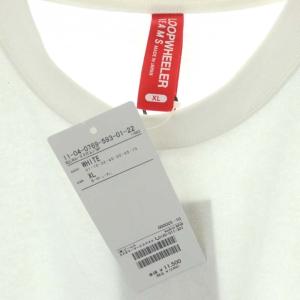 LOOPWHEELER ビームス別注 カットソー Tシャツ 五分袖 ルーズフィット 無地 クルーネック XL ホワイト