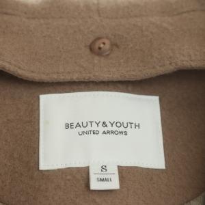 BEAUTY&YOUTH UNITED ARROWS フード&ノーカラーショートコート 2WAY ジップアップ S モカ