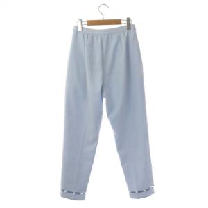 Chesty テーパードパンツ タック センタープレス パール装飾 フリル 1 ライトブルー