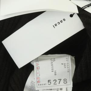 sacai Fabric Combo Pulloveｒ ニット 2 ダークブラウン カーキ