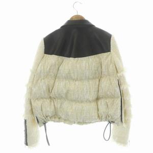 sacai 21AW Puffer Back Wool Biker Jacket 2 オフホワイト