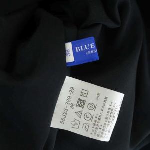 BLUE LABEL CRESTBRIDGE フロートローンティアードワンピース ノースリーブ クルーネック バックリボン 38 ネイビー