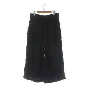 nest Robe 吉備リネンヘリンボンワイドパンツ タック ブラック