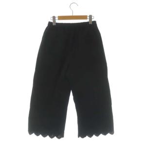 nest Robe 20SS コットンラミー刺繍パンツ ストレート クロップド F 黒 ブラック