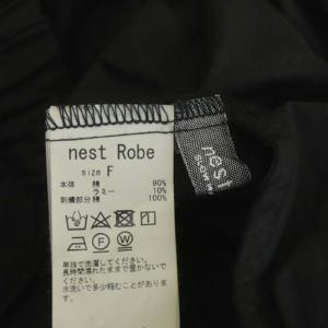 nest Robe 20SS コットンラミー刺繍パンツ ストレート クロップド F 黒 ブラック
