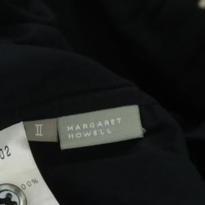 MARGARET HOWELL シャツ 半袖 ドット 2 ブラック ホワイト