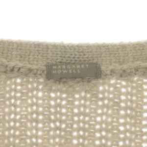 MARGARET HOWELL ニット ウール カシミヤシルク混 カーディガン 長袖 Vネック F ライトグレージュ